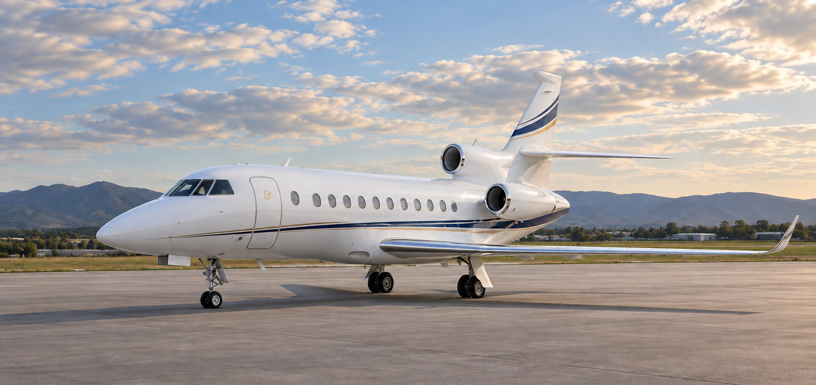 Dassault Falcon 900EX on an apron