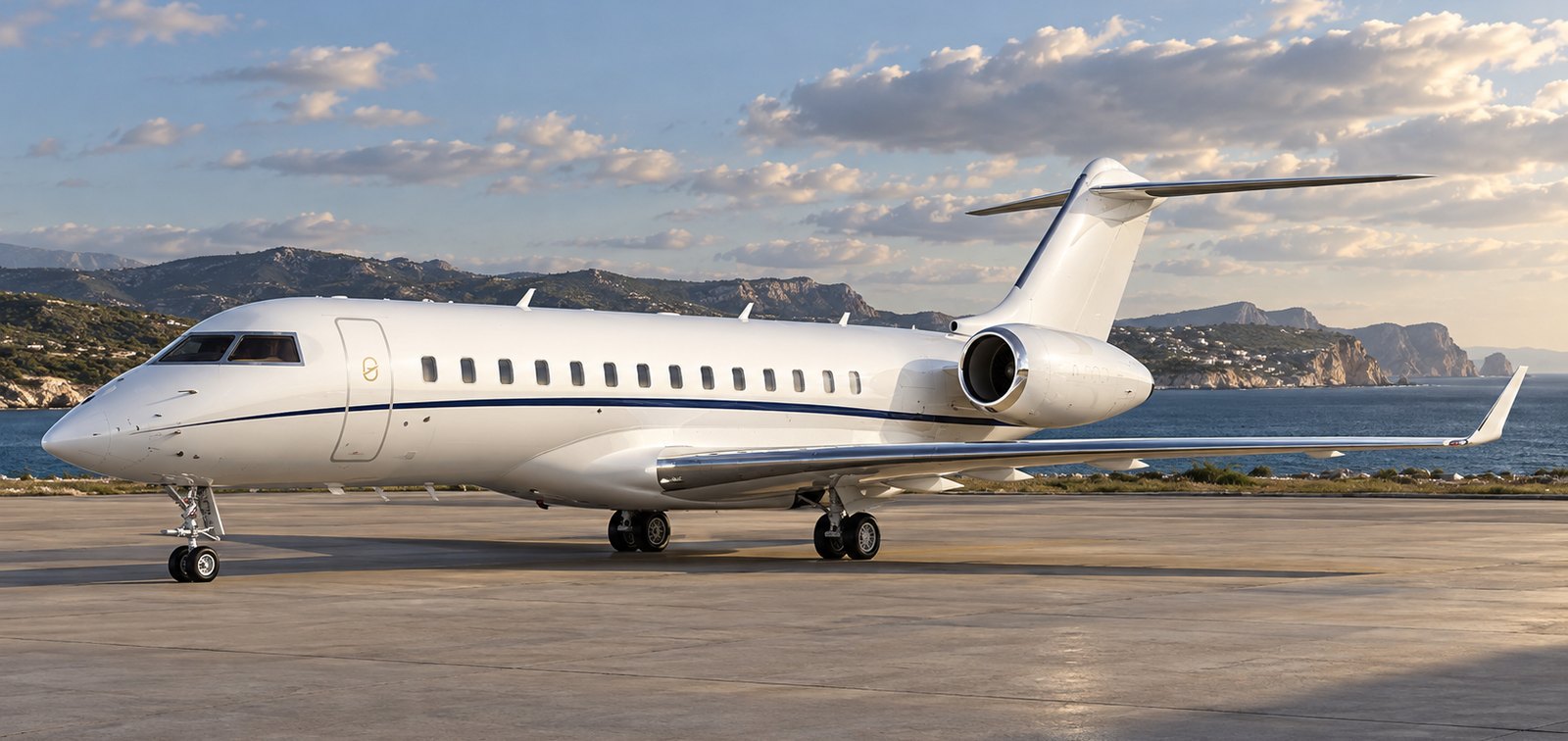Bombardier Global 6000 on an apron