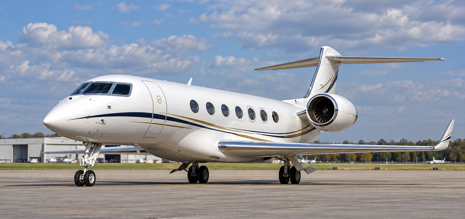 Gulfstream G600 on an apron