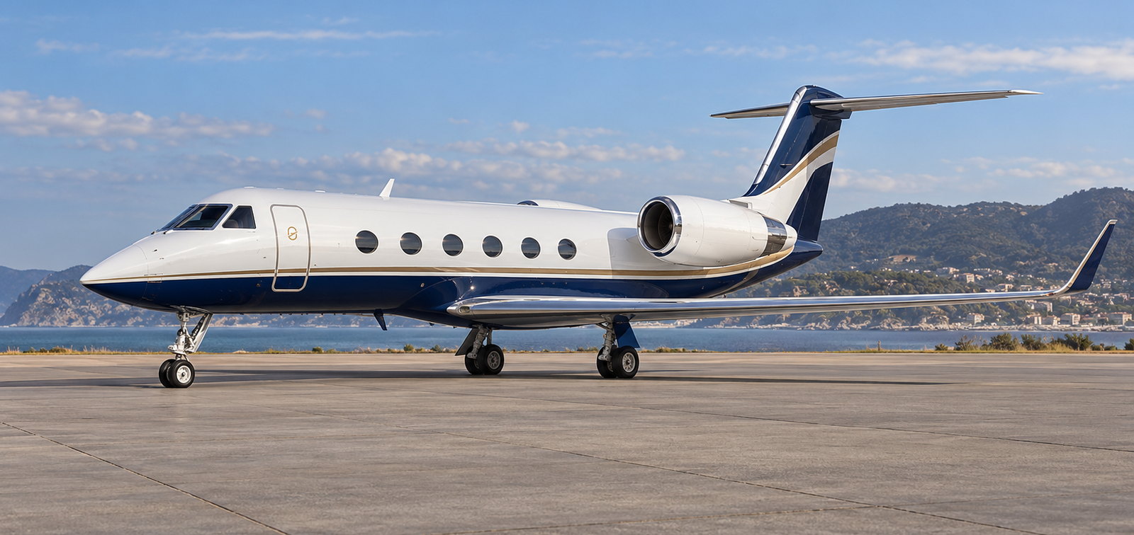 Gulfstream GIV on an apron
