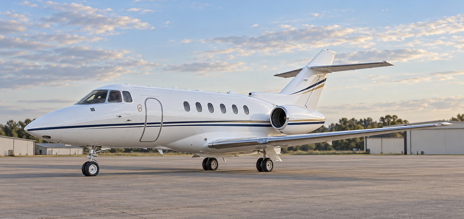 Hawker 800XP on an apron