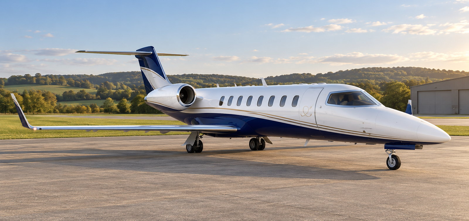 Bombardier Learjet 45XR on an apron