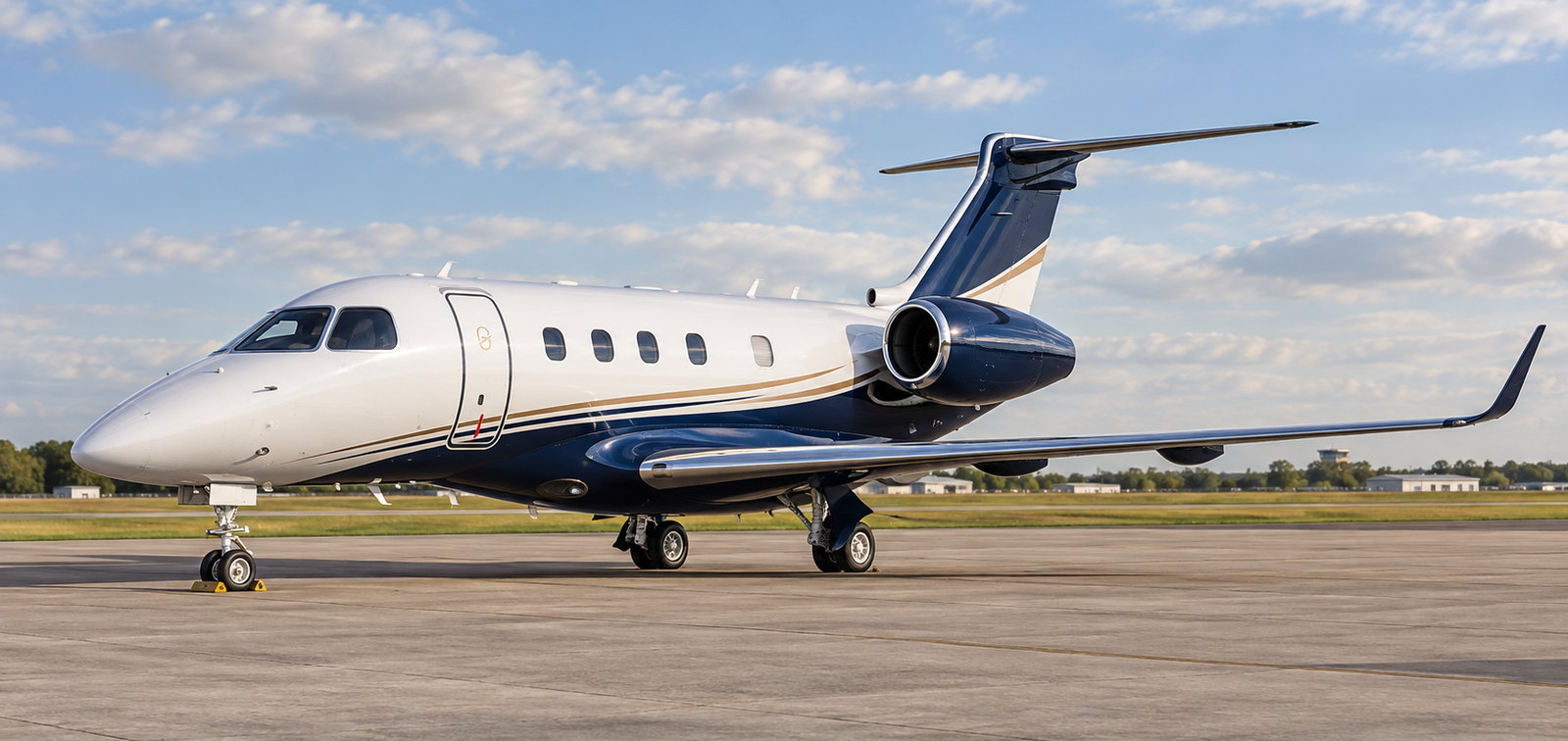 Embraer Legacy 450 on an apron