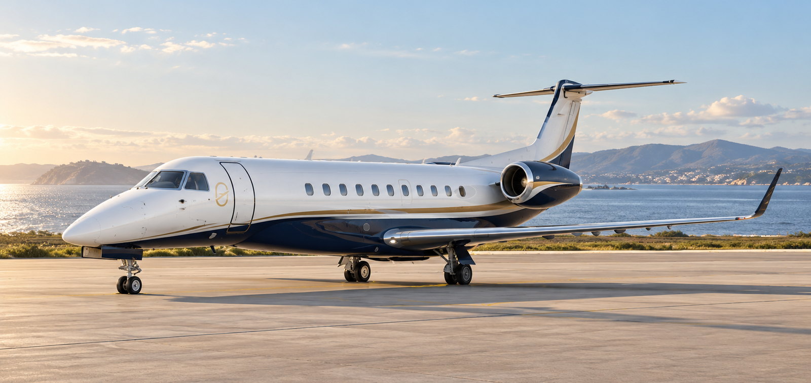 Embraer Legacy 650 on an apron