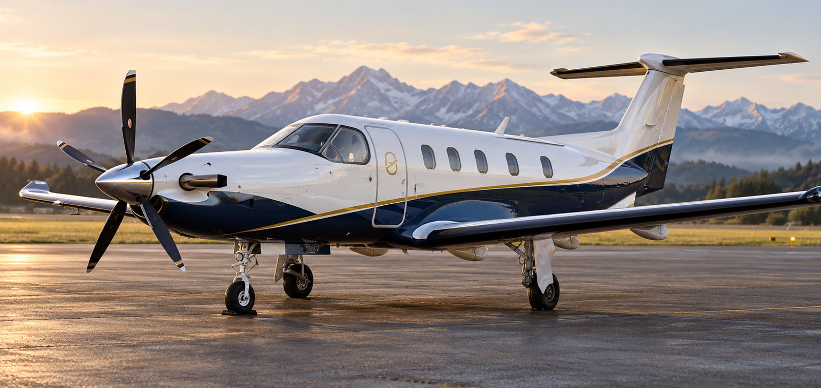Pilatus PC-12 NGX on an apron