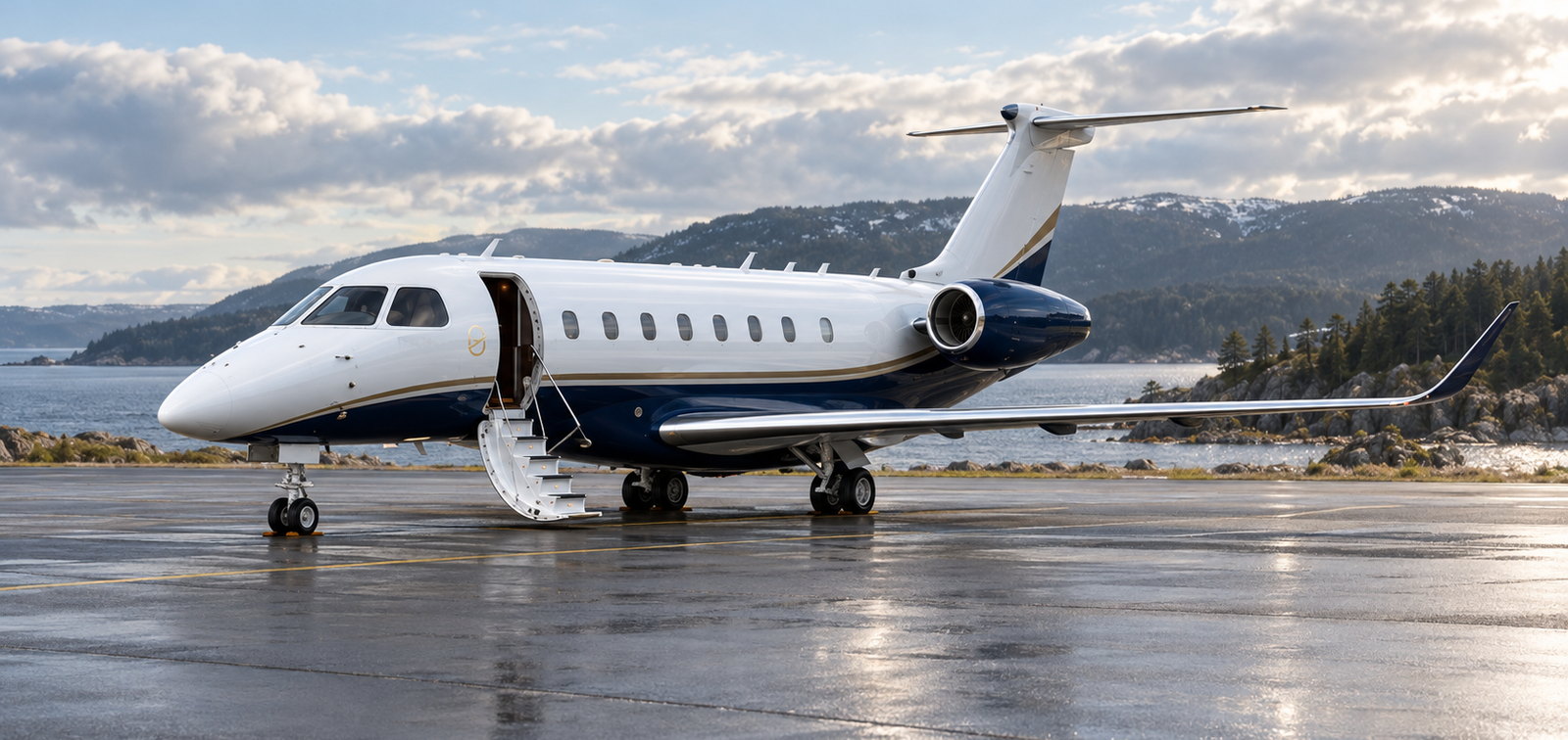 Embraer Praetor 600 on an apron