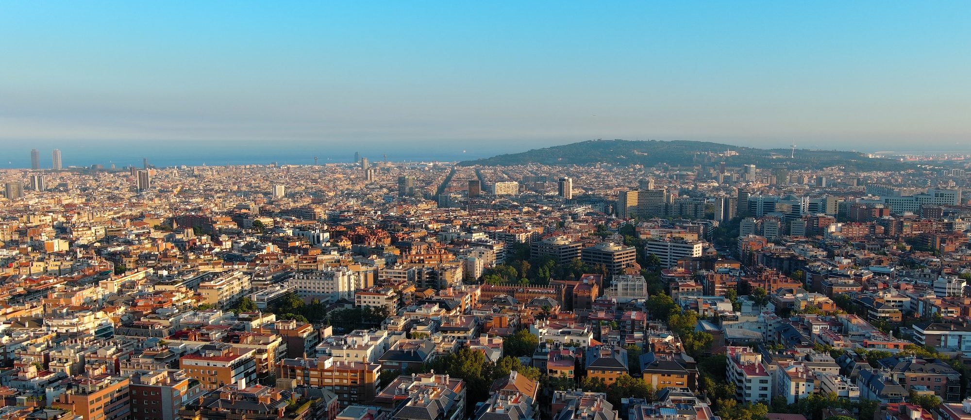 Barcelona from the hills above the city