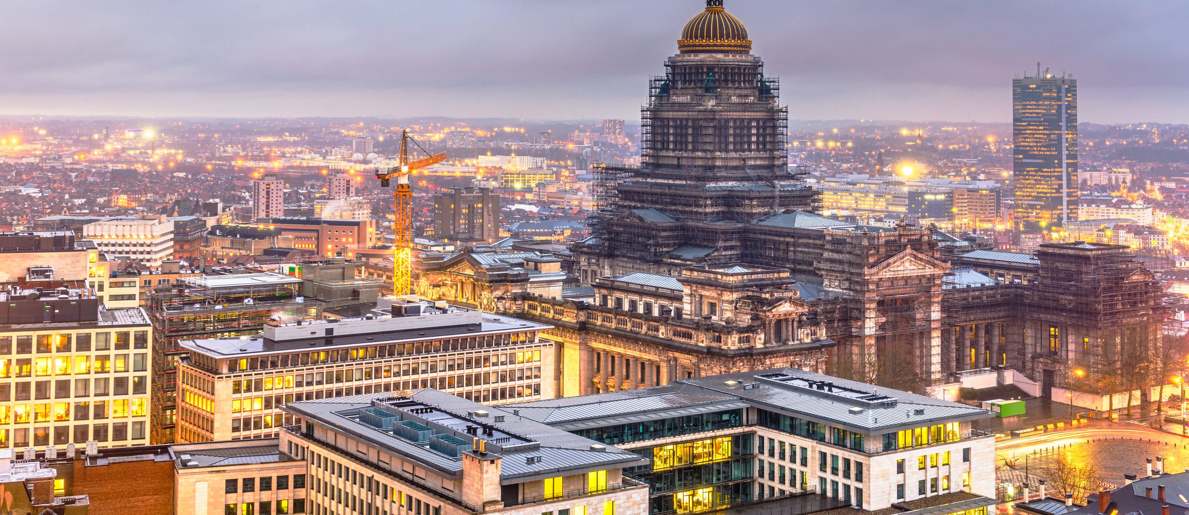 Brussels Grand Place at dusk