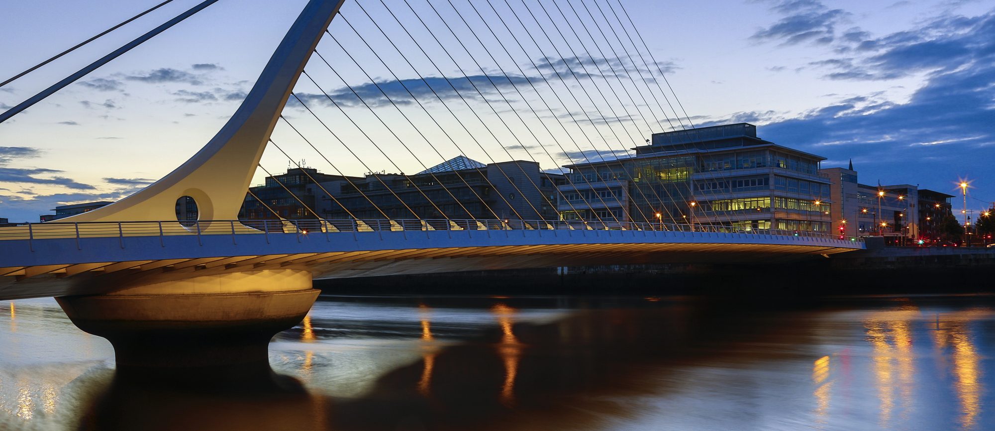 The Samuel Beckett Bridge over the Liffey in Dublin
