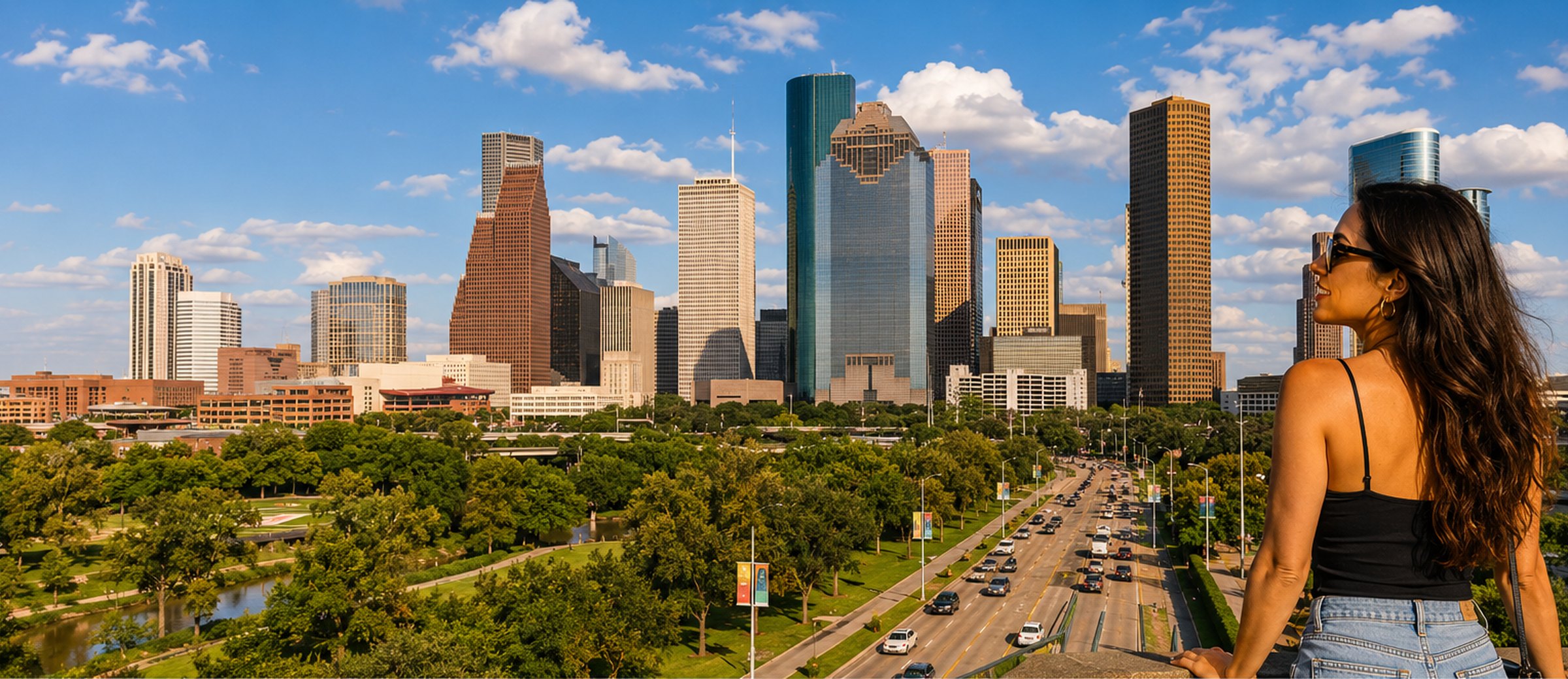 Houston, the arrival on the Dallas to Houston empty leg route