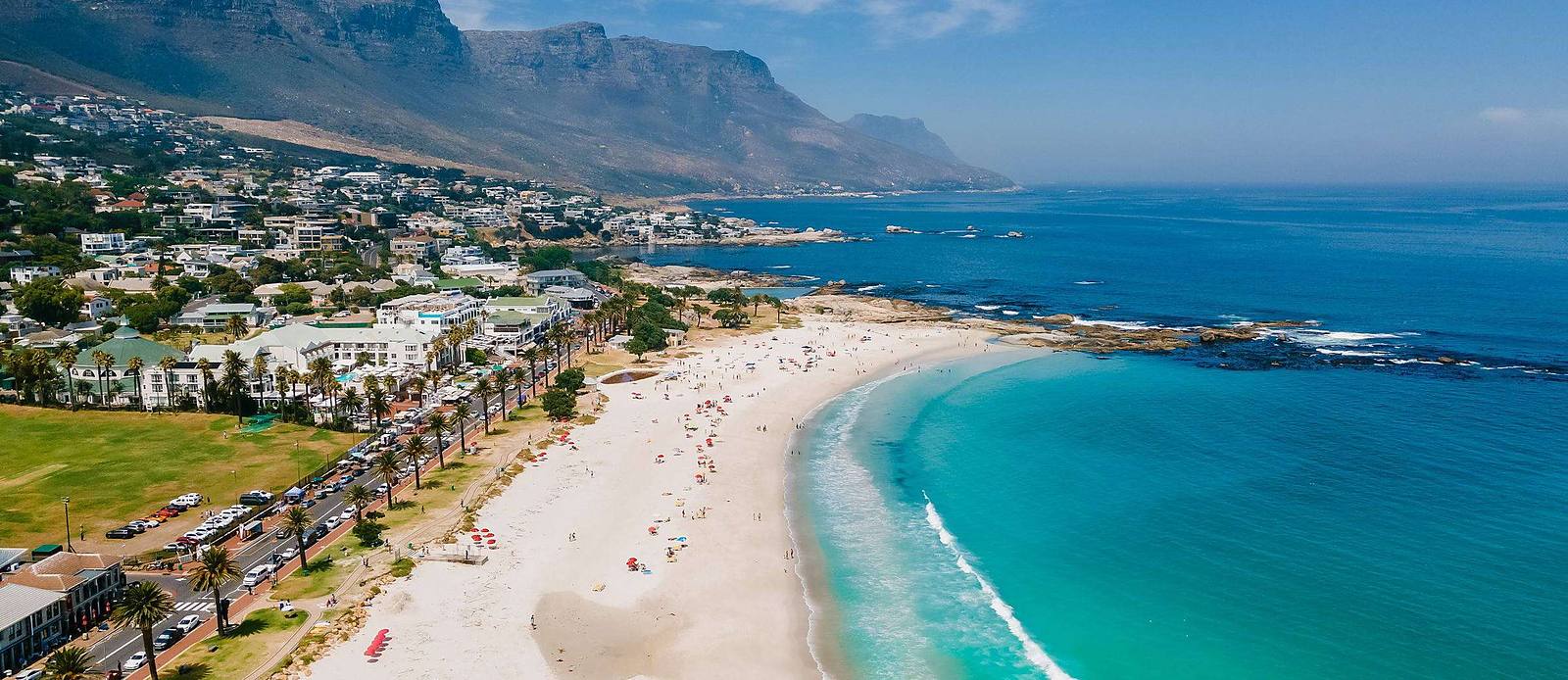 Camps Bay and the Atlantic seaboard at Cape Town, on the Port Elizabeth to Cape Town empty leg route